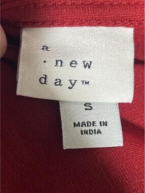 a.new day Women's Red Short Sleeve Maxi Dress Size S